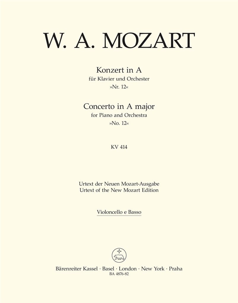 Concerto for Piano and Orchestra No. 12 in A major K. 414